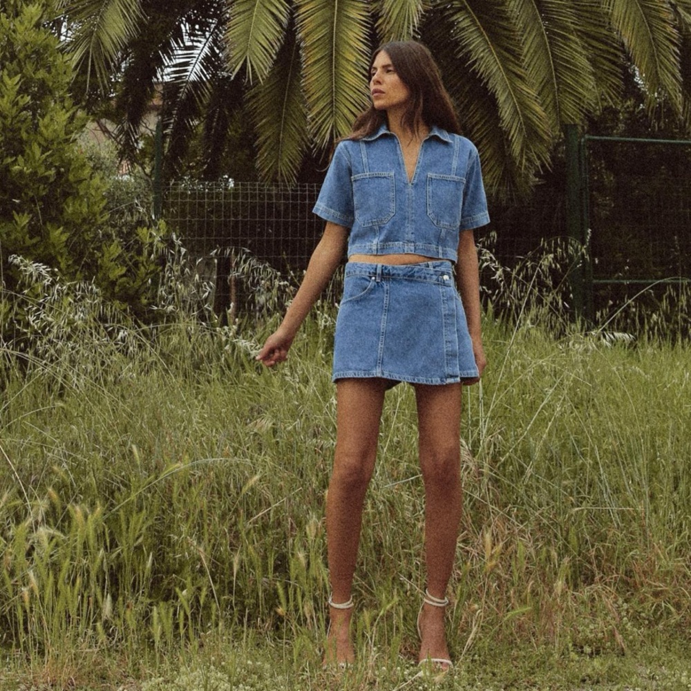 Zara Z1975 CROPPED DENIM SHIRT - Picture 3 of 7